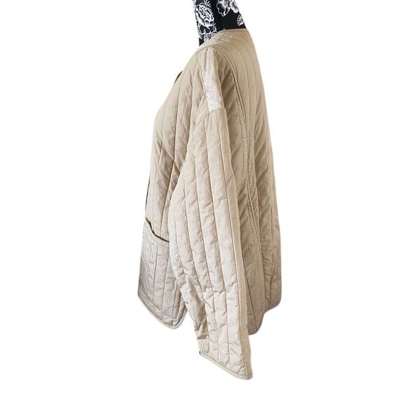 Calvin Klein Liner Jacket Khaki Quilted Winter Coat Outdoors Spring Preppy - Picture 10 of 15